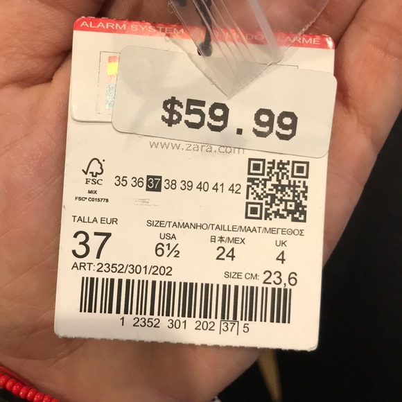 Black and white lace up Zara heels - Picture 7 of 7